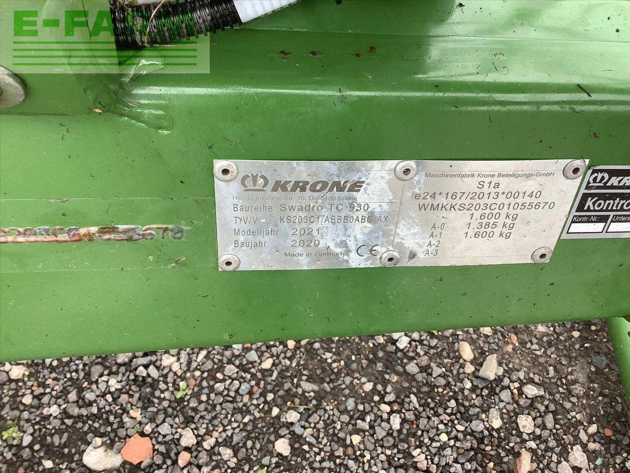 Krone SWADRO TC930 - Faneuse: photos 3 Krone SWADRO TC930 - Faneuse: photos 3