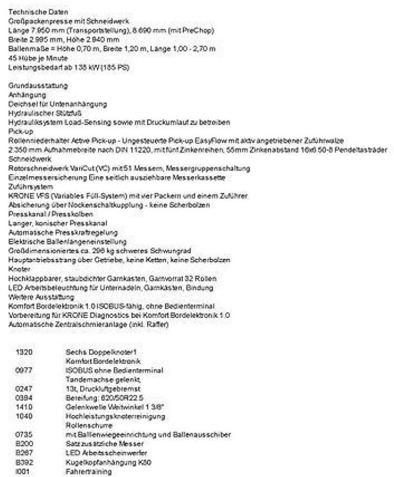 Presse à balles cubiques Krone big pack 1270 vc: photos 17