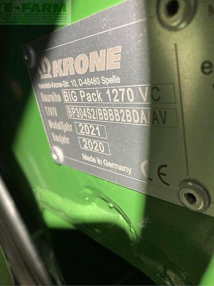 Presse à balles cubiques Krone big pack 1270 vc: photos 15