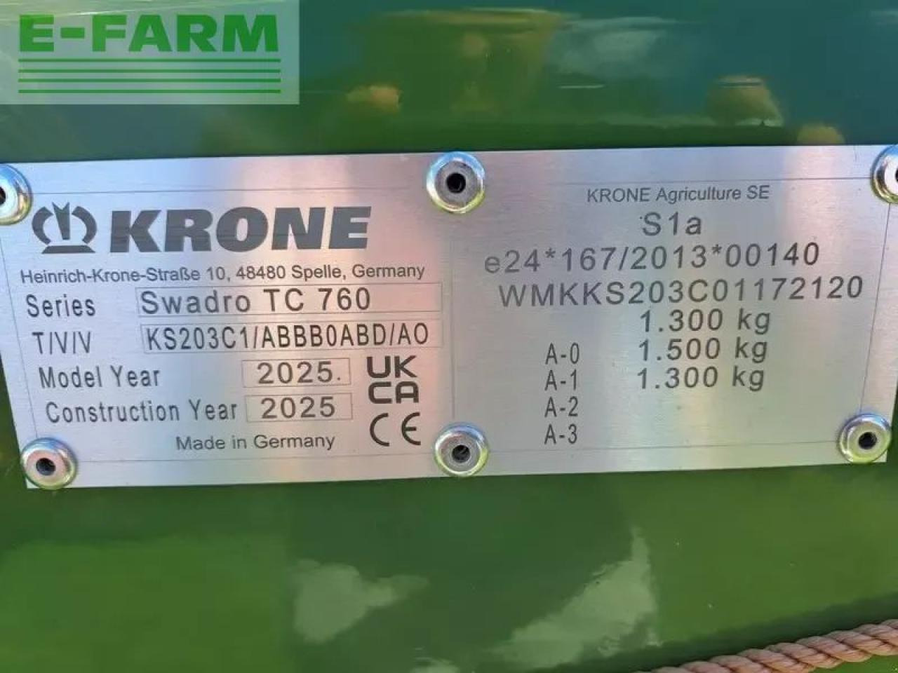 Krone krone swadro tc 760 - Faneuse: photos 5 Krone krone swadro tc 760 - Faneuse: photos 5