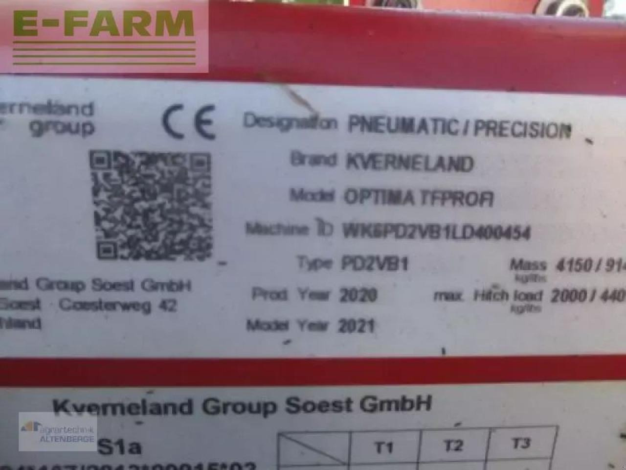 Semoir monograine Kverneland optima tf profi sx: photos 9