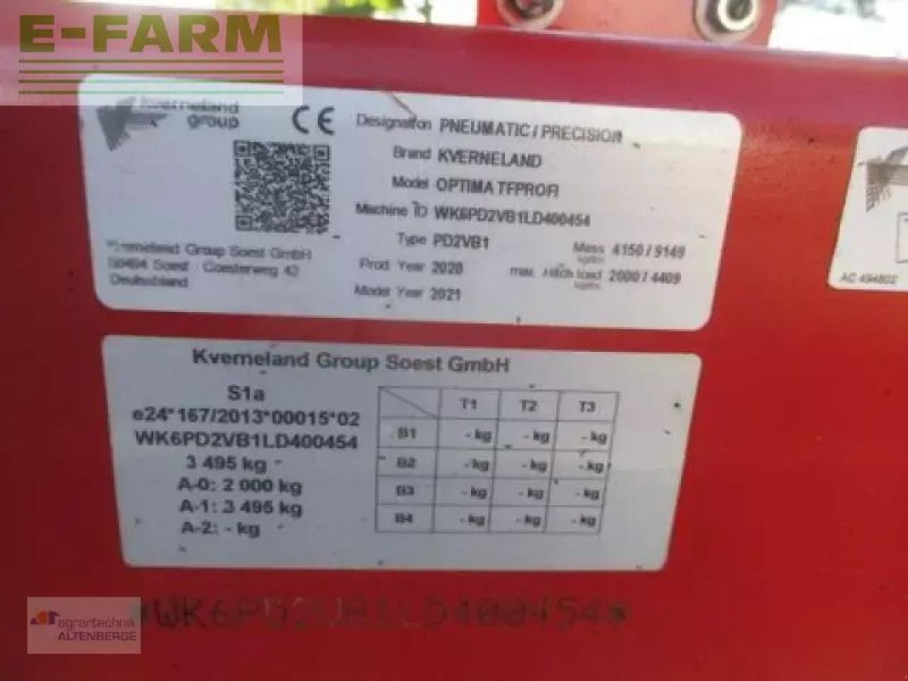 Semoir monograine Kverneland optima tf profi sx: photos 8