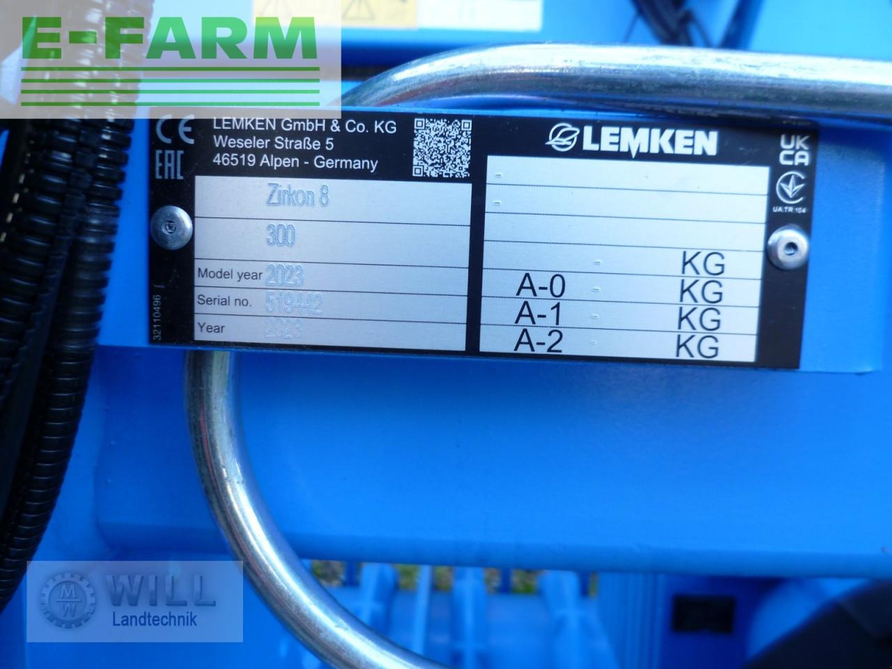 Lemken zirkon 8/300 + saphir 7/300 - Combiné de semis: photos 5 Lemken zirkon 8/300 + saphir 7/300 - Combiné de semis: photos 5