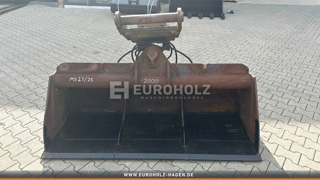 Godet pour pelle pour Engins de chantier Grabenräumlöffel hydr für MS21 MS25 2000 mm gebr: photos 8