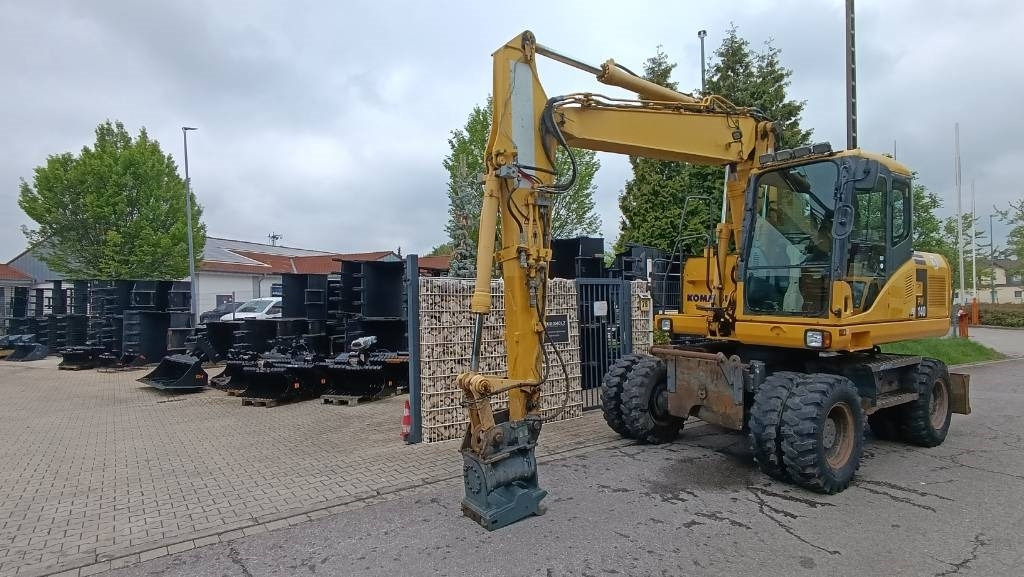 Pelle sur pneus Komatsu PW 140 Mobilbagger Powertilt Schnellwechsler MS 10: photos 23 Pelle sur pneus Komatsu PW 140 Mobilbagger Powertilt Schnellwechsler MS 10: photos 23