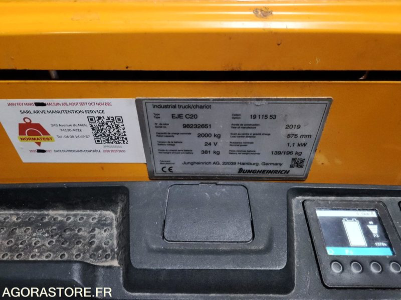 2 TRANSPALETTES ELECTRIQUE A LEVEE INITIALE 24V 150Ah CHARGEUR EMBARQUE DE 2019 - Transpalette: photos 1 2 TRANSPALETTES ELECTRIQUE A LEVEE INITIALE 24V 150Ah CHARGEUR EMBARQUE DE 2019 - Transpalette: photos 1