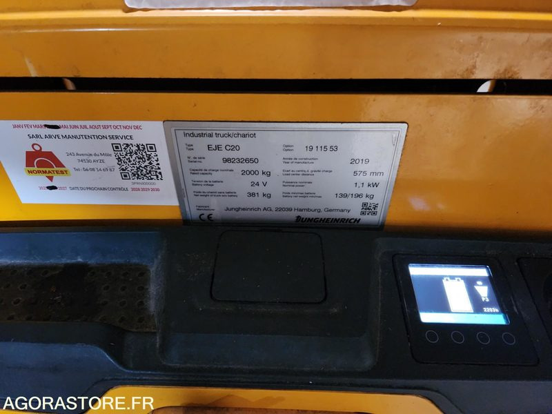 2 TRANSPALETTES ELECTRIQUE A LEVEE INITIALE 24V 150Ah CHARGEUR EMBARQUE DE 2019 - Transpalette: photos 3 2 TRANSPALETTES ELECTRIQUE A LEVEE INITIALE 24V 150Ah CHARGEUR EMBARQUE DE 2019 - Transpalette: photos 3