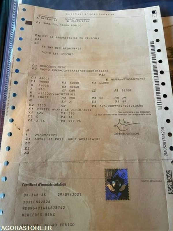 CAMION 6X4 TRI-BENNE +GRUE MERCEDES AROCS 2640 2014 190 000 KM - Camion: photos 5 CAMION 6X4 TRI-BENNE +GRUE MERCEDES AROCS 2640 2014 190 000 KM - Camion: photos 5