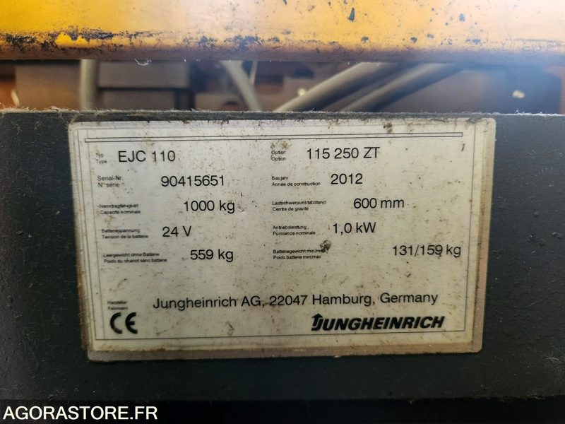 JUNGHIENRICH EJC 110 2500MM - Matériel de manutention: photos 3 JUNGHIENRICH EJC 110 2500MM - Matériel de manutention: photos 3