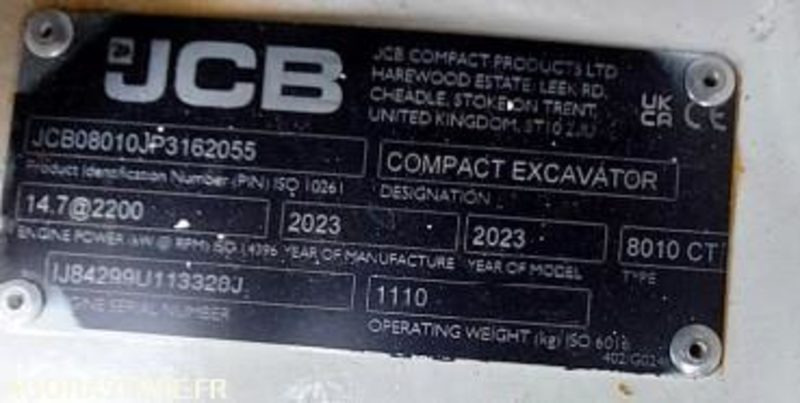 Mini Pelle 1T JCB 8010CTS + Remorque - 2023 / (NEUVE) 19 HEURES (EMF201) - Mini pelle: photos 4 Mini Pelle 1T JCB 8010CTS + Remorque - 2023 / (NEUVE) 19 HEURES (EMF201) - Mini pelle: photos 4