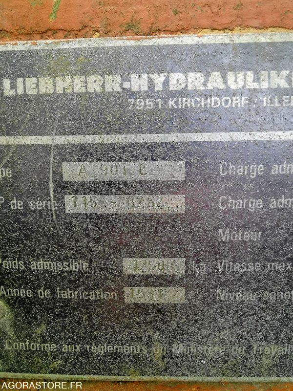 PELLE GRUE LIEBHERR A901C - 1981 en leasing occasion PELLE GRUE LIEBHERR A901C - 1981: photos 7 PELLE GRUE LIEBHERR A901C - 1981 en leasing occasion PELLE GRUE LIEBHERR A901C - 1981: photos 7