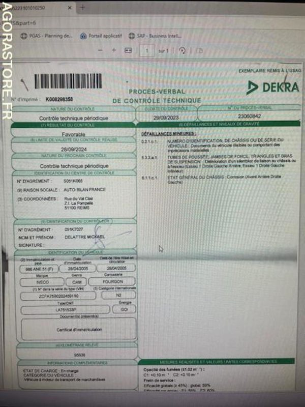 POID LOURD IVECO - Camion fourgon: photos 4 POID LOURD IVECO - Camion fourgon: photos 4