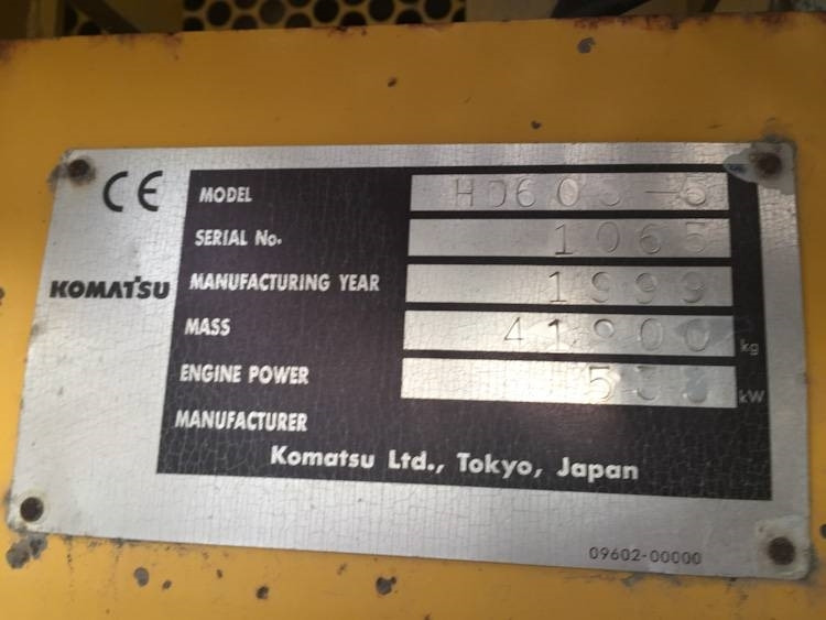Tombereau rigide Komatsu HD 605-5: photos 17 Tombereau rigide Komatsu HD 605-5: photos 17