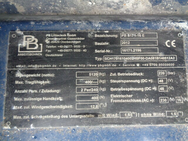 Diversen S171-16 PB S171-16 - Nacelle ciseaux: photos 5 Diversen S171-16 PB S171-16 - Nacelle ciseaux: photos 5