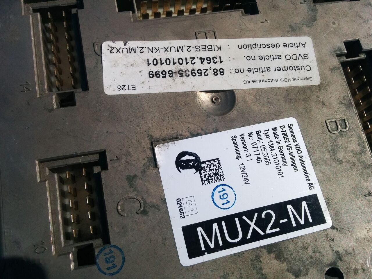 MAN ZR2-BS - VDO D78052 VS MAN CYTI - Bloc de gestion pour Bus: photos 3 MAN ZR2-BS - VDO D78052 VS MAN CYTI - Bloc de gestion pour Bus: photos 3