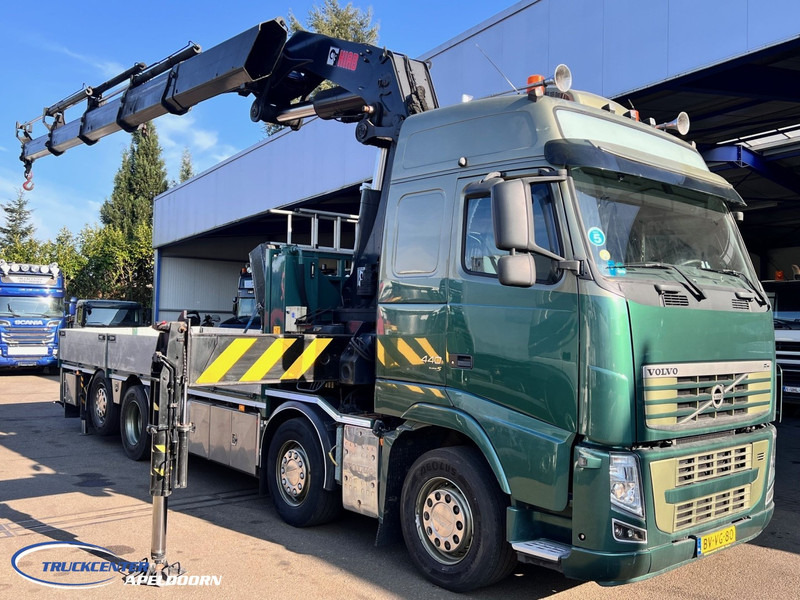 Volvo FH 440 HIAB 800 E4, 8x2 - Camion plateau, Camion grue: photos 1 Volvo FH 440 HIAB 800 E4, 8x2 - Camion plateau, Camion grue: photos 1