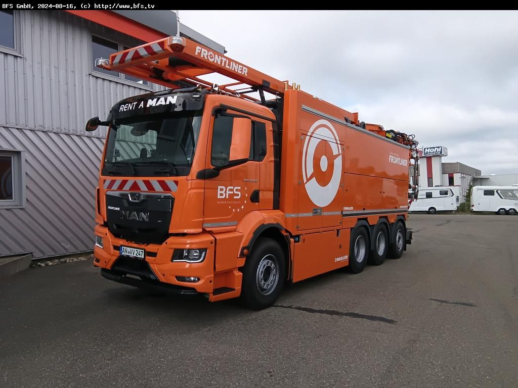 MAN TGS (TG3) 35.510 8x4-4 BL CH Canalmaster F 135 E - Camion hydrocureur: photos 1 MAN TGS (TG3) 35.510 8x4-4 BL CH Canalmaster F 135 E - Camion hydrocureur: photos 1