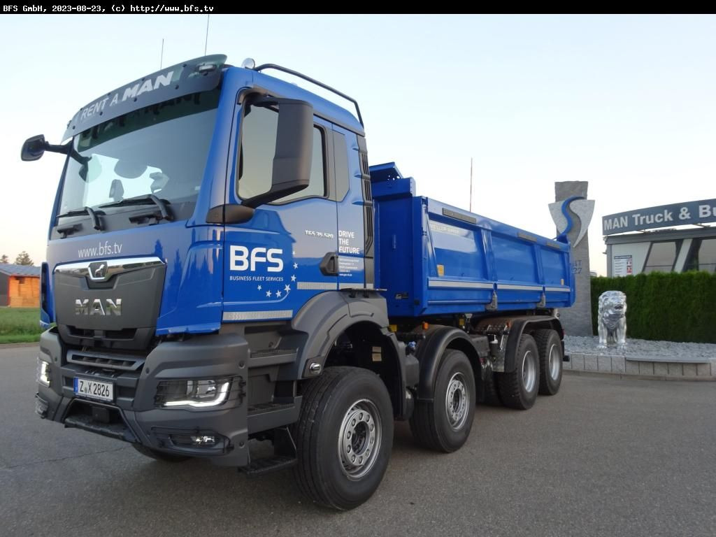 MAN TGS (TG3) 35.520 8x4 BB CH Bordmatik links, 3-Se - Camion benne: photos 1 MAN TGS (TG3) 35.520 8x4 BB CH Bordmatik links, 3-Se - Camion benne: photos 1