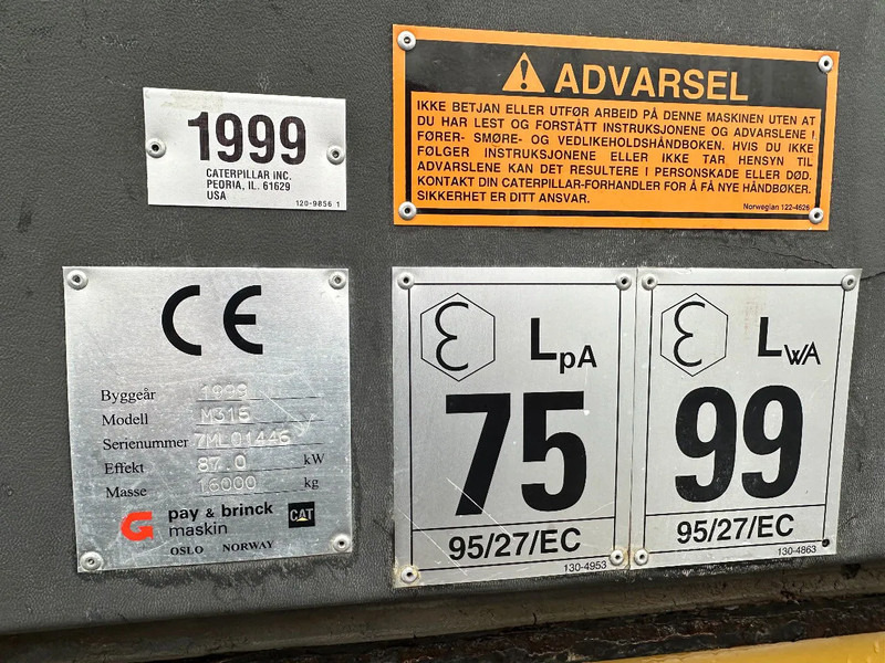 Pelle sur pneus Caterpillar M315 +ROTO CE: photos 16