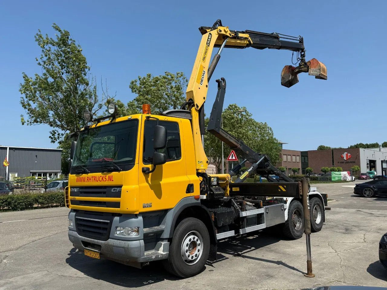 DAF CF 85.410 6X4 - EURO 5 + PALFINGER PK15500 + REM - Camion ampliroll, Camion grue: photos 5 DAF CF 85.410 6X4 - EURO 5 + PALFINGER PK15500 + REM - Camion ampliroll, Camion grue: photos 5