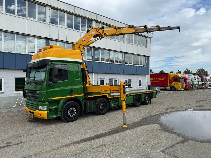 DAF CF 85.410 8X2 HIAB 422EP5 + REMOTE CONTROL - Camion plateau, Camion grue: photos 1 DAF CF 85.410 8X2 HIAB 422EP5 + REMOTE CONTROL - Camion plateau, Camion grue: photos 1