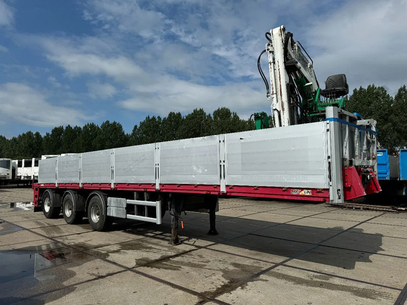 Floor FLO 18 30 S2 + KENNIS CRANE 3X STEERING AXLE - Semi-remorque plateau: photos 1 Floor FLO 18 30 S2 + KENNIS CRANE 3X STEERING AXLE - Semi-remorque plateau: photos 1
