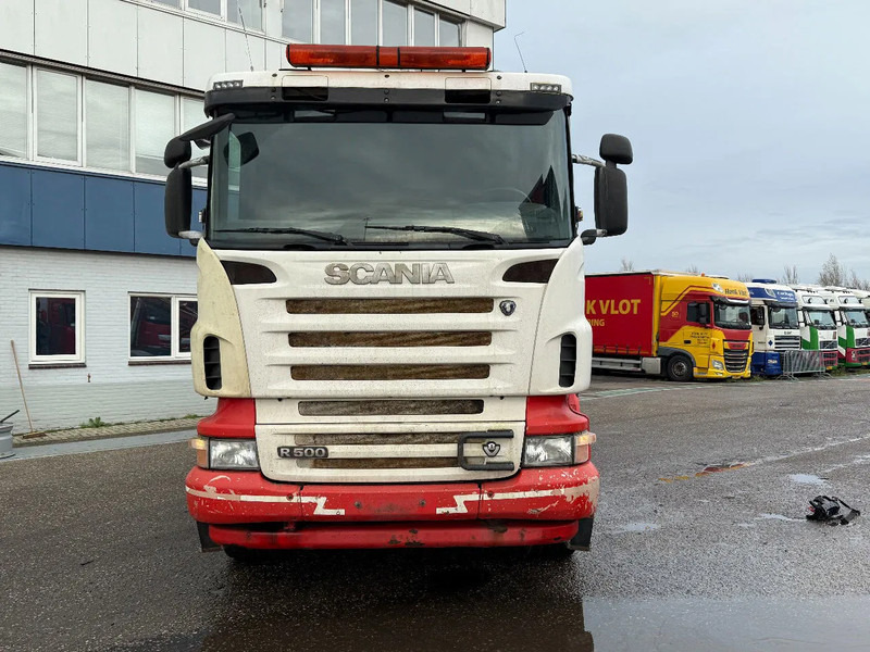 Scania R500 V8 8X4 + HIAB 220-5 + REMOTE + CABLELIFT - FULL STEEL SUSP. MANUAL GEAR. BIG AXLES - Camion grue: photos 5 Scania R500 V8 8X4 + HIAB 220-5 + REMOTE + CABLELIFT - FULL STEEL SUSP. MANUAL GEAR. BIG AXLES - Camion grue: photos 5