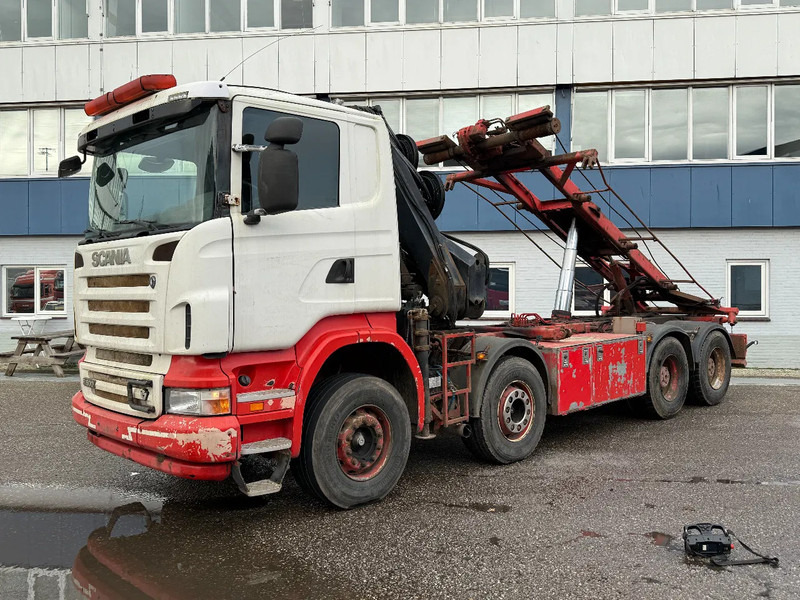 Scania R500 V8 8X4 + HIAB 220-5 + REMOTE + CABLELIFT - FULL STEEL SUSP. MANUAL GEAR. BIG AXLES - Camion - système de câble, Camion grue: photos 4 Scania R500 V8 8X4 + HIAB 220-5 + REMOTE + CABLELIFT - FULL STEEL SUSP. MANUAL GEAR. BIG AXLES - Camion - système de câble, Camion grue: photos 4