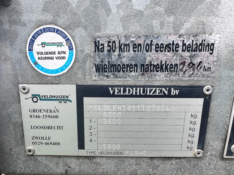 Semi-remorque VELDHUIZEN P45-1 - 5 TON: photos 14