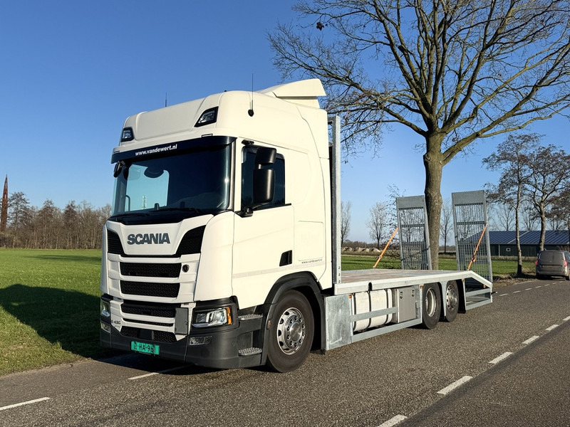 Scania R450 NGS 6X2 Machine Transporter / Oprij Vrachtwagen Euro 6 Automaat - Full Air - 2019 - Camion porte-voitures: photos 1 Scania R450 NGS 6X2 Machine Transporter / Oprij Vrachtwagen Euro 6 Automaat - Full Air - 2019 - Camion porte-voitures: photos 1
