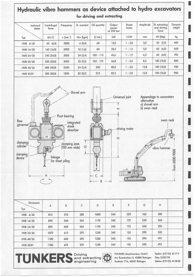 Delmag Tünkers HVB 33/30 vibro hammer - Mât de battage: photos 5 Delmag Tünkers HVB 33/30 vibro hammer - Mât de battage: photos 5