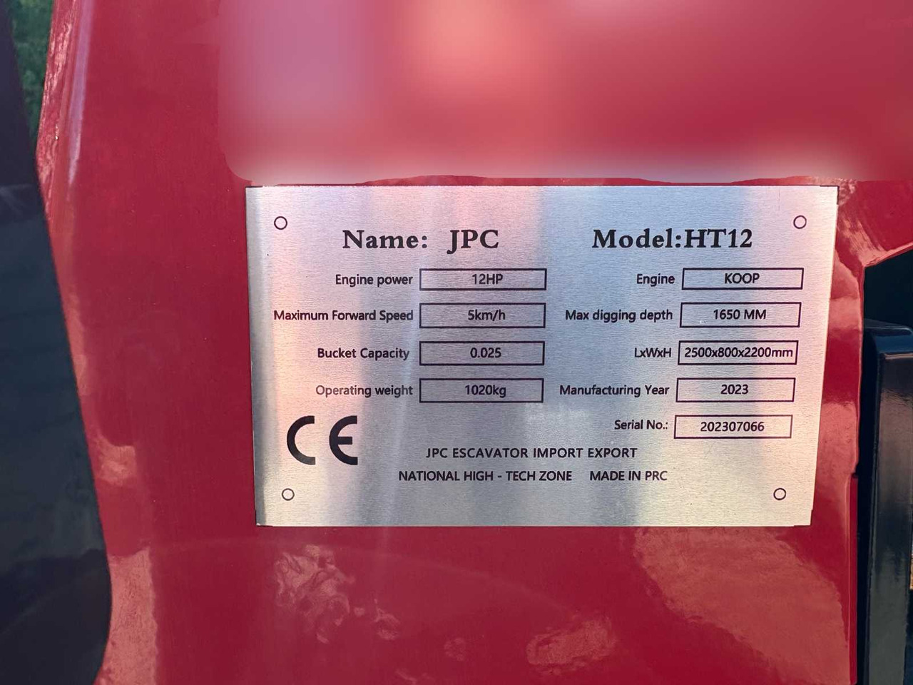 Mini pelle JPC HT12: photos 10