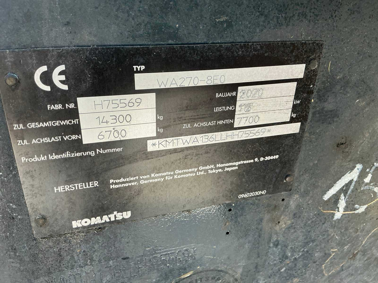 Chargeuse sur pneus Komatsu WA270-8EO: photos 21