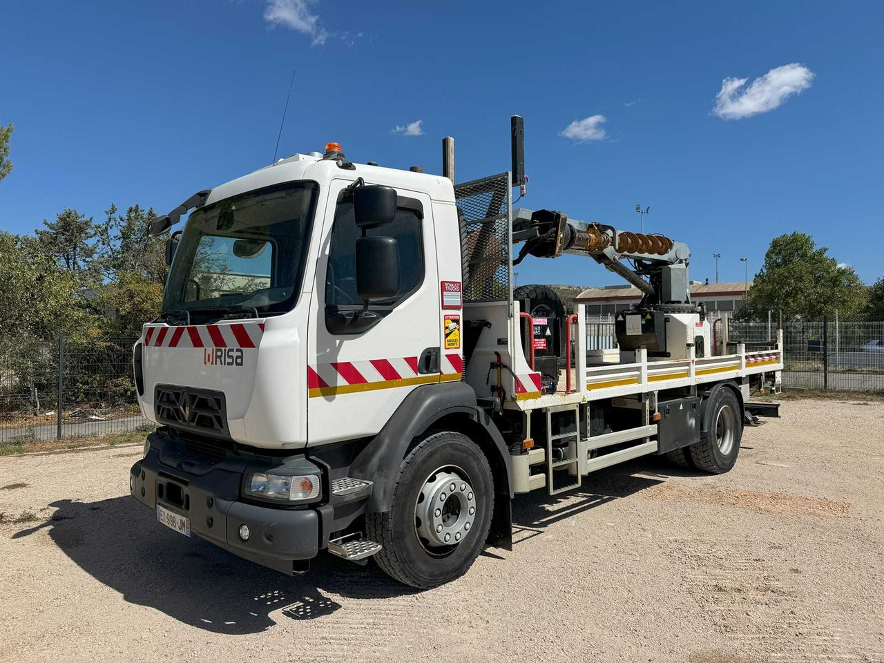 Camion plateau, Camion grue Risa Renault D14 G2T TARIÈRE: photos 13