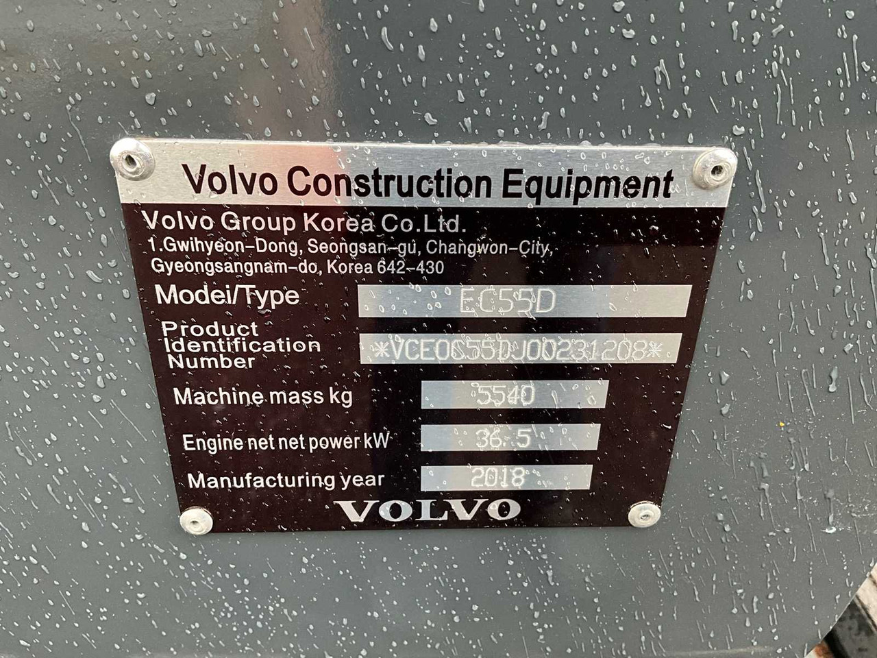 Pelle sur chenille Volvo EC55D: photos 26