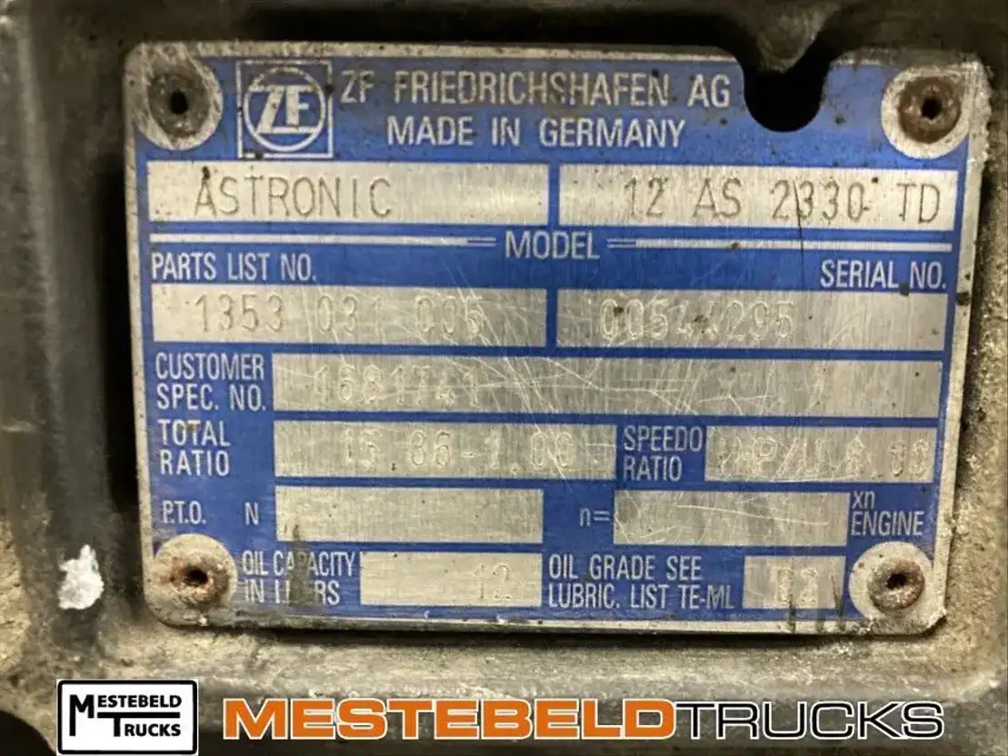 DAF 12 AS 2330 - Boîte de vitesse et pièces pour Camion: photos 4 DAF 12 AS 2330 - Boîte de vitesse et pièces pour Camion: photos 4