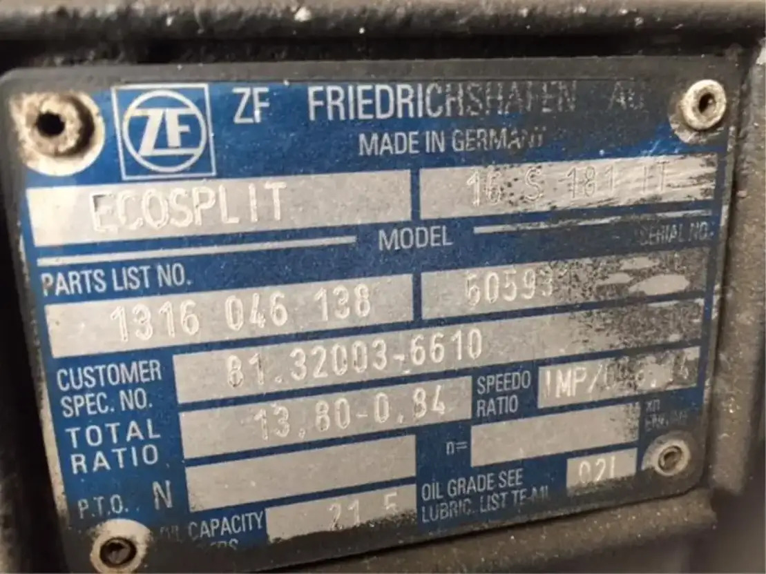 MAN Versn bak 16S181 IT OD - Boîte de vitesse et pièces pour Camion: photos 1 MAN Versn bak 16S181 IT OD - Boîte de vitesse et pièces pour Camion: photos 1