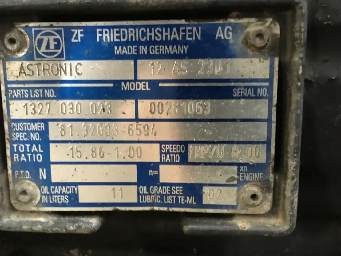 MAN Versnellingsbak 12AS2301TD - Boîte de vitesse et pièces pour Camion: photos 5 MAN Versnellingsbak 12AS2301TD - Boîte de vitesse et pièces pour Camion: photos 5