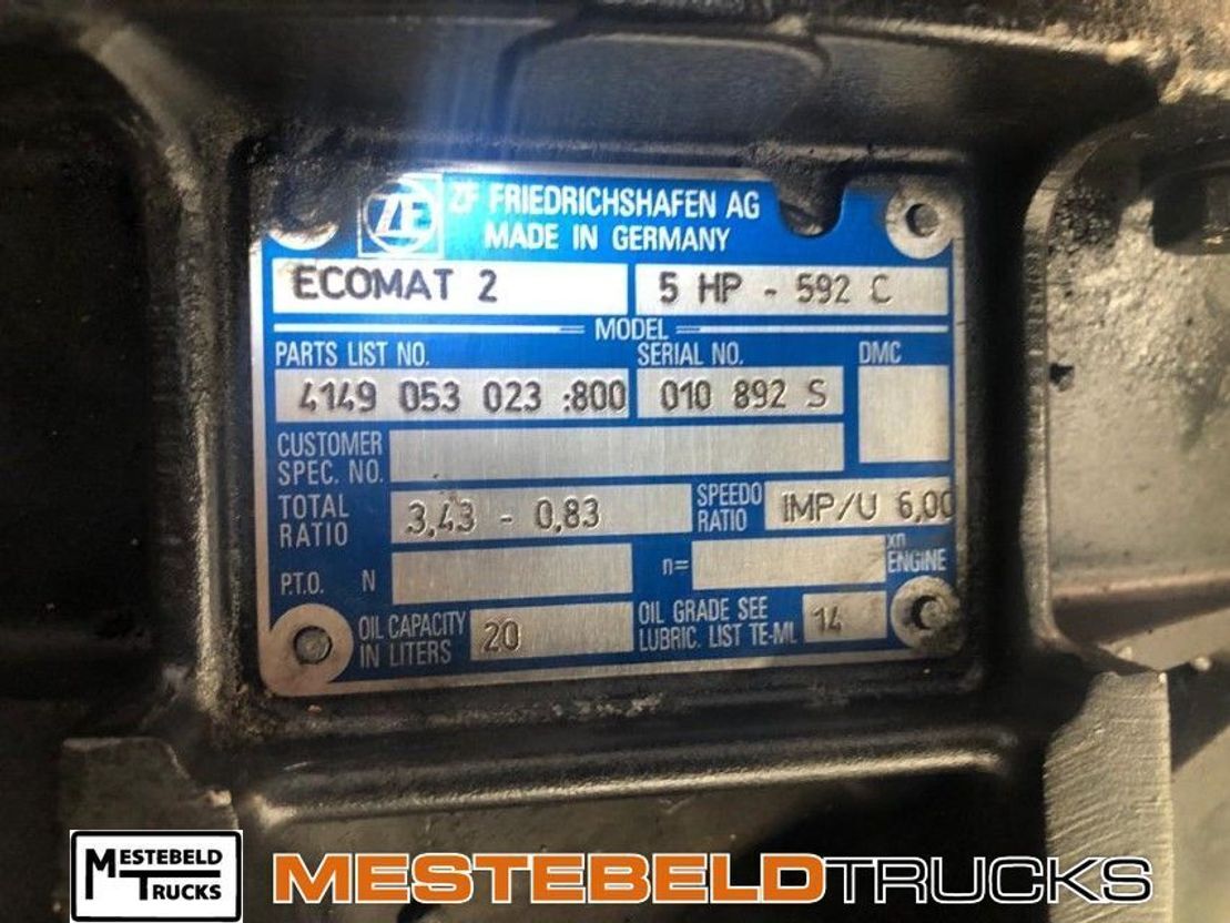 MAN Versnellingsbak 5HP 592C - Boîte de vitesse pour Camion: photos 5 MAN Versnellingsbak 5HP 592C - Boîte de vitesse pour Camion: photos 5