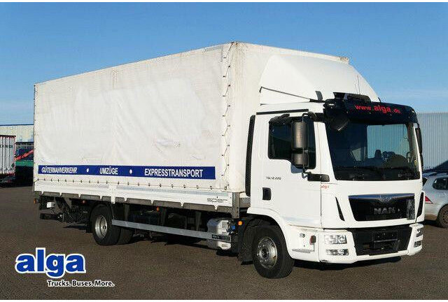 MAN 12.220 TGL 4x2, LBW, Klima, 7.200mm lang, AHK - Camion à rideaux coulissants: photos 1 MAN 12.220 TGL 4x2, LBW, Klima, 7.200mm lang, AHK - Camion à rideaux coulissants: photos 1