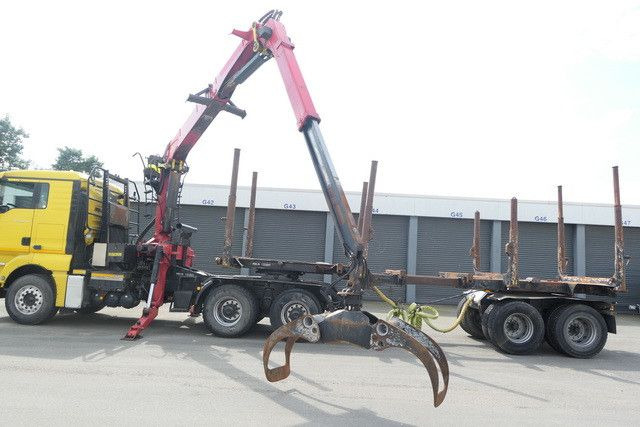 Camion grumier, Camion grue MAN 26.540 TGX 6x4, Kombizug, Huttner LNZK 20: photos 8