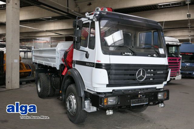 Mercedes-Benz 1820 AK 4x4, HMF 1003 K2, Allrad, AHK, Blattfed. - Camion benne, Camion grue: photos 1 Mercedes-Benz 1820 AK 4x4, HMF 1003 K2, Allrad, AHK, Blattfed. - Camion benne, Camion grue: photos 1