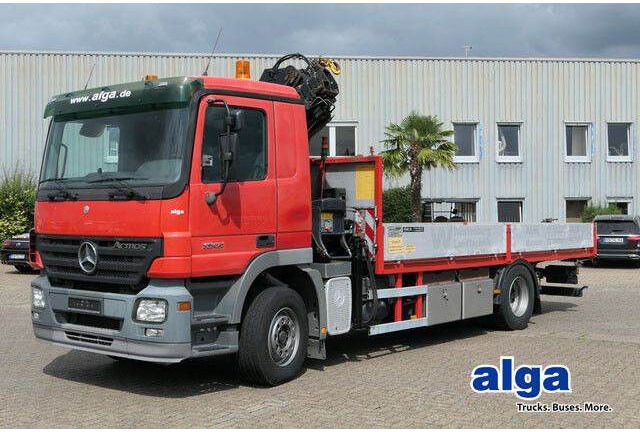 Mercedes-Benz 1844 L Actros 4x2, Hiab 144E-3, Funk, Voll-Luft - Camion plateau: photos 1 Mercedes-Benz 1844 L Actros 4x2, Hiab 144E-3, Funk, Voll-Luft - Camion plateau: photos 1