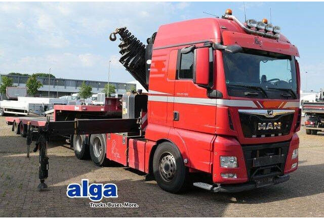 MAN 28.500 TGX 6x2, Kran PM 40528, Funk, Seilwinde - Tracteur routier: photos 1 MAN 28.500 TGX 6x2, Kran PM 40528, Funk, Seilwinde - Tracteur routier: photos 1