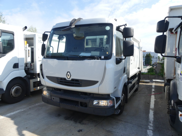 Benne à ordures ménagères REF:68420 - Camion poubelle Renault Midlum 180DXI (2013-115.450 km)