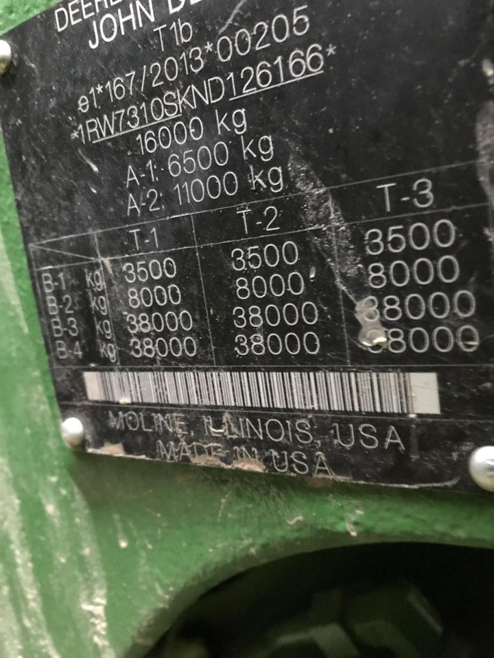 Tracteur agricole John Deere 7R 310: photos 14