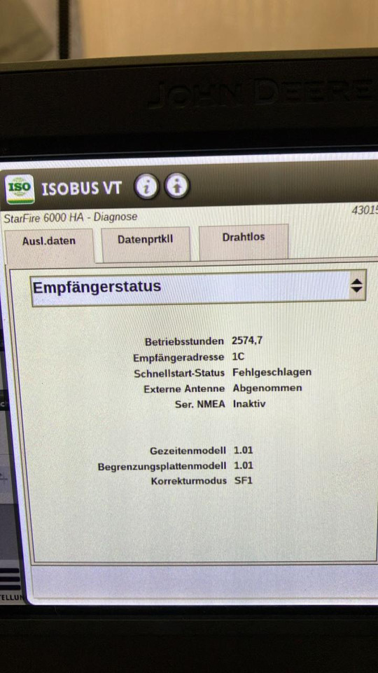 John Deere SF6000 - Système de navigation pour Machine agricole: photos 5 John Deere SF6000 - Système de navigation pour Machine agricole: photos 5