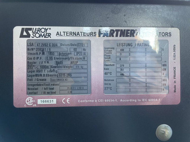 Groupe électrogène Caterpillar C 13 Leroy Somer 400 kVA Silent generatorset: photos 11