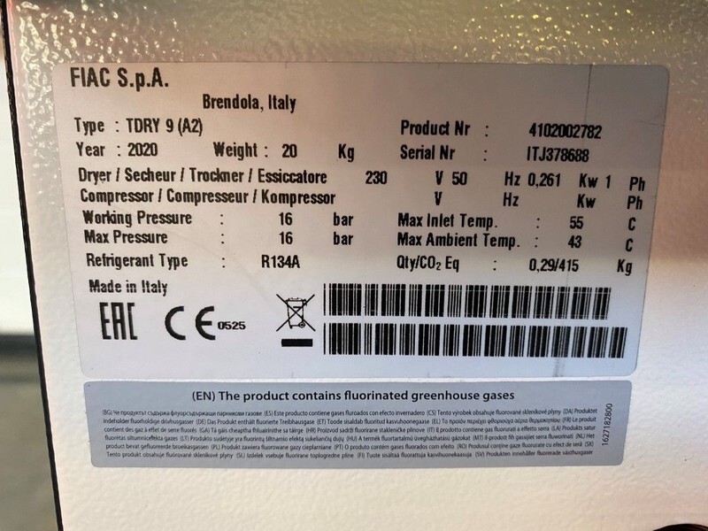 Fiac TDRY 9 luchtdroger 850 L / min 16 bar Airdryer New ! - Compresseur d'air: photos 4 Fiac TDRY 9 luchtdroger 850 L / min 16 bar Airdryer New ! - Compresseur d'air: photos 4