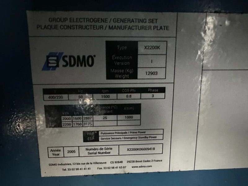 MTU 16V 4000 SDMO 2200 kVA Silent generatorset in container - Groupe électrogène: photos 4 MTU 16V 4000 SDMO 2200 kVA Silent generatorset in container - Groupe électrogène: photos 4